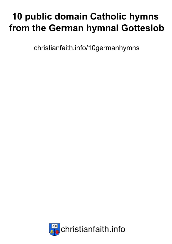 10 German hymns title page