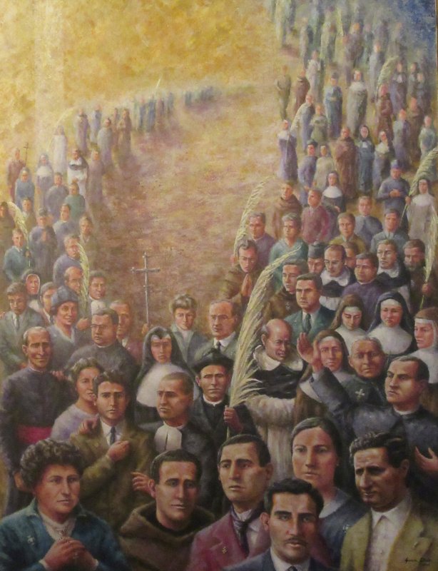 Painting of some of the martyrs of Valencia in the Cathedral of Valencia. Image from the Ökumenisches Heiligenlexikon, CC-BY-NC-SA, https://www.heiligenlexikon.de/Fotos/Maertyrer1-1.jpg