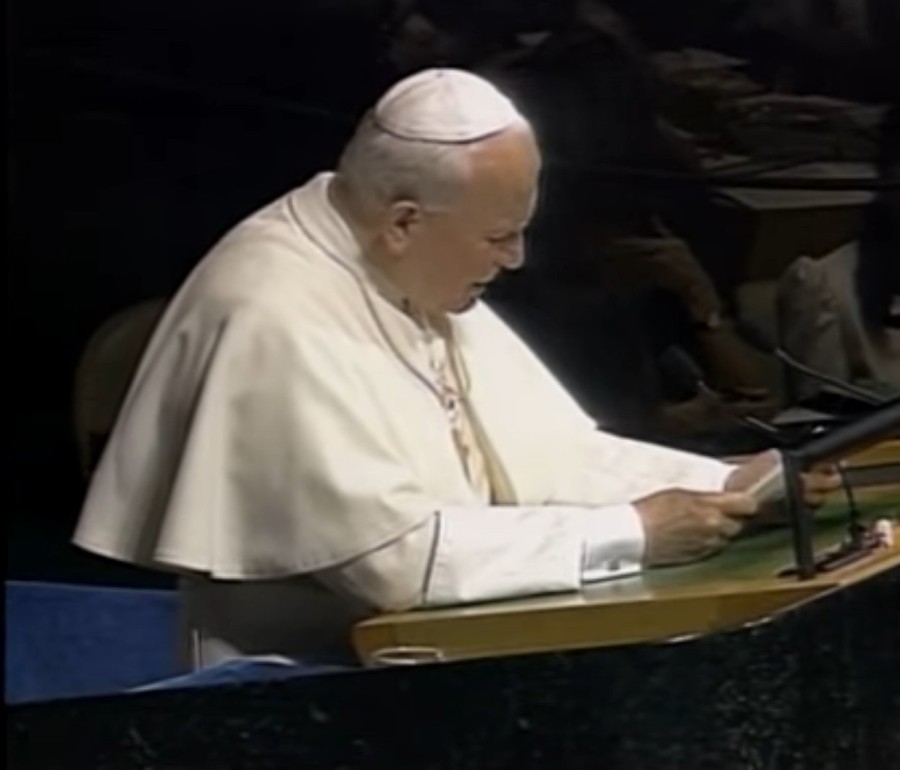 Wojtyla speaks before the UN, https://www.youtube.com/watch?v=lv3upYj1HS0